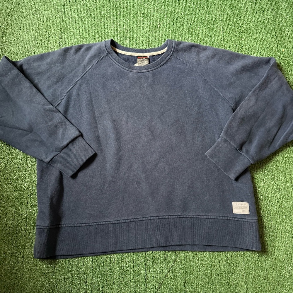 Vintage Champion Blank Navy Blue Sweatshirt Crewneck XL